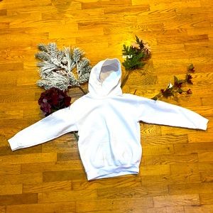 Plain white sweatshirt
